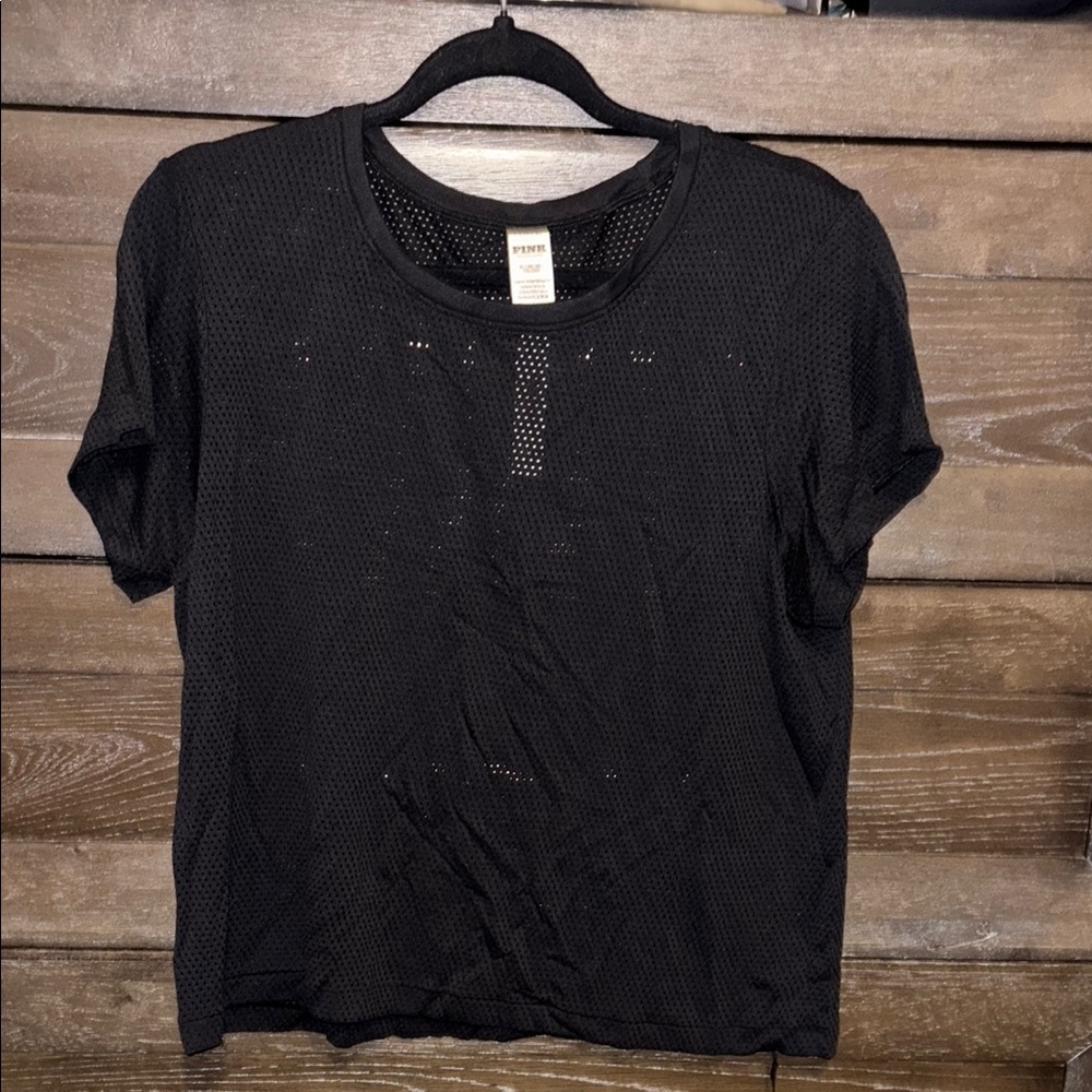 PINK Victoria's Secret Black Relaxed Fit T-Shirt